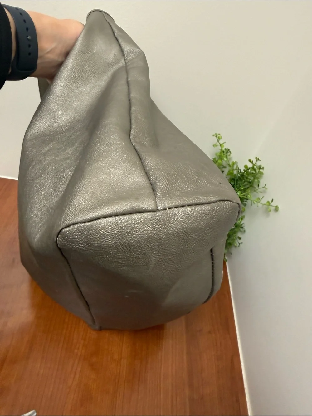 Vince Camuto Gray Faux Leather Tote